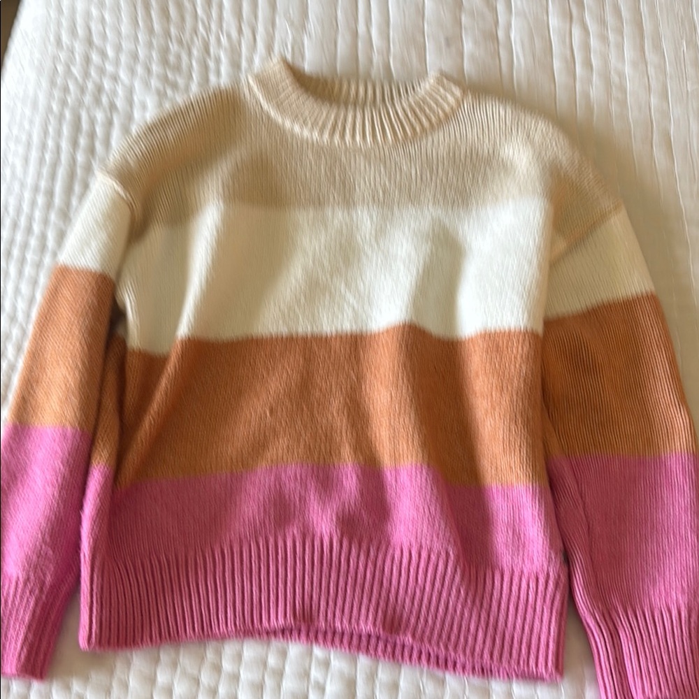 Roxy Sweater - Cream, Tan, Pink